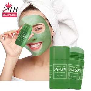 Wholesale Private Label Vegan Deep Cleansing Blackhead Remover Acne Green Tea Face Stick Solid Mask Green Tea Face Stick