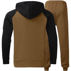 Ensemble survêtement personnalisé avec logo, streetwear, hiver, respirant, coupe-vent, deux pièces pour homme, pantalon cargo et veste - Product Image 2