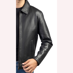 Chaqueta de vuelo de piel de oveja para hombre con forro - Product Image 5