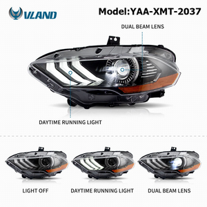 Vland ไฟหน้ารถ LED ด้านหน้าแบบกำหนดเองสำหรับ <span class=keywords><strong>Ford</strong></span> <span class=keywords><strong>Mustang</strong></span> S550 GT <span class=keywords><strong>2018</strong></span> 2019 2020 2021 2022 2023 2024 - Product Image 2