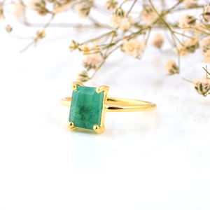 Joyería de anillos de piedras preciosas de plata Esmeralda 925 - Product Image 5