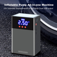 Démarreur de batterie portable 12V avec écran LED, compresseur d'air et gonfleur de pneus 150 PSI multifonction pour camions