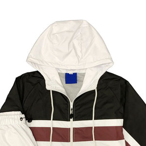 Chaqueta cortavientos de nailon con bloque de Color para hombre, chaqueta personalizada para correr al aire libre, chándal cortavientos para hombre, chaqueta impermeable - Product Image 4
