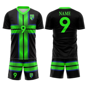 Logo personnalisé maillot de football américain sublimé Kits d'équipe de football maillot d'entraînement ensemble garçons filles vente en gros uniforme de football - Product Image 5