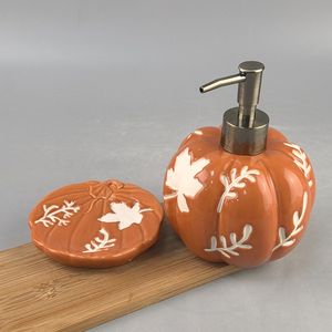 Meilleure vente articles de salle de bain et accessoires porte-savon Halloween présent citrouille décoration distributeur de savon liquide - Product Image 5