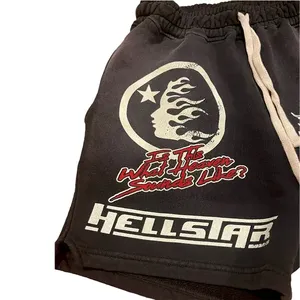 Shorts cargo en coton 100% à lavage acide pour hommes, vente chaude, logo personnalisé, vintage, écologique, shorts de sport, service OEM - Product Image 3