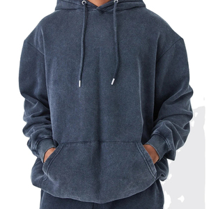 Sweat à capuche oversize 460 GSM délavé à l'acide coupe classique 100% coton hiver homme femme streetwear décontracté confortable - Product Image 1