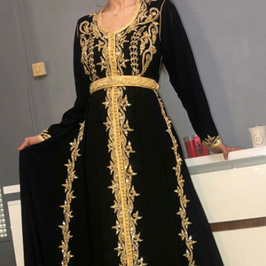 CAFTAN NEW---DAZZLING pour robe de soirée, embellissement élégant de perles de cristal, travail de pierre de verre pour fête/mariage @ 2022 - Product Image 1