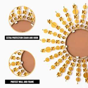 Espejo de pared decorativo moderno de alta calidad, resistente a la oxidación y a la intemperie, ideal para baño y sala de estar. - Product Image 5