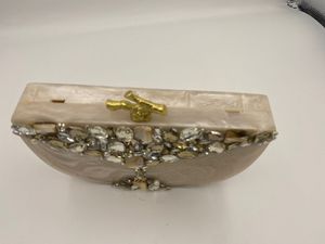 Designer Resin Stone Fashion Evening Clutch <b>Handbags</b> with Elegant Features - Product Image 4