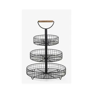 Metal <b>Fruit</b> Basket 3 <b>Tier</b> for Home Unique Design Iron Wired <b>Fruit</b> <b>Bowl</b> With Powder Coated for Table Decoration Wholesale - Product Image 1