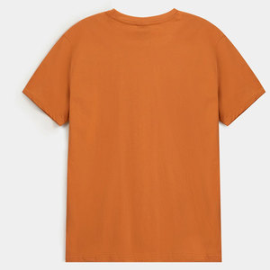 Camiseta de manga corta informal naranja para hombre, camisetas de moda de verano con cuello redondo, Camisa estampada de algodón 100% - Product Image 6