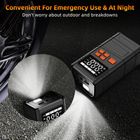 Démarreur de voiture portable 11,1 V avec pompe 150 PSI et moniteur de pression des pneus à affichage LED, booster de batterie pour moto/camion