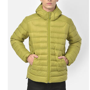 Logo personnalisé gratuit veste de vente chaude pour les hommes personnalisé duvet de canard brillant jaune bulle veste et gilet pull élégant Softshell veste - Product Image 3