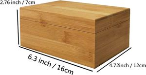Boîte de rangement Mangowood avec couvercle, boîte de rangement combinée Mangowood, naturelle, non peinte, boîte en bois - Product Image 2