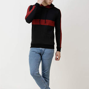 Sweat-shirt à capuche personnalisé pour hommes avec logo personnalisé de couleur unie en polyester/coton - Product Image 3