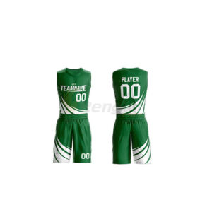 Ensemble d'uniformes de basket-ball réversibles de haute qualité Conception personnalisée Techniques imprimées grande taille respirantes - Product Image 4