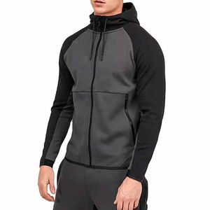 Ensemble de survêtement de sport pour homme, en molleton technique, pour la salle de sport, deux pièces, jogging d'hiver, respirant, à capuche, décontracté - Product Image 3