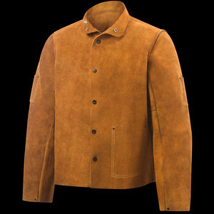 Veste de sécurité d'hiver de haute qualité pour les soudeurs en cuir de vachette fendu avec décoration en fourrure Veste de soudage de qualité supérieure - Product Image 5