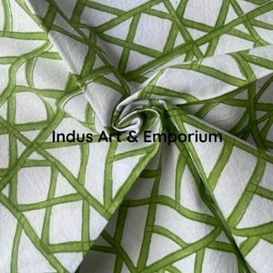 Lot de 6 serviettes à fleurs en coton indien à imprimé géométrique - Product Image 5