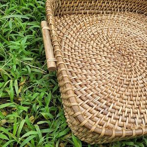 ถาดหวายสานเวียดนามทรงกลมธรรมชาติสำหรับโต๊ะอาหารค่ำ - Product Image 3