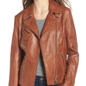 Veste en cuir pour femme de qualité supérieure avec logo personnalisé Meilleure vente Veste en cuir pour femme d'extérieur pour adulte authentique - Product Image 5