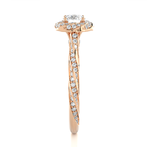 แหวนเพชรคุณภาพพรีเมียม แหวนเพชรเพาะเลี้ยงในห้องปฏิบัติการ แหวนเพชรหรูหรา ทองคำขาว 18K แหวนหมั้นเพชรสำหรับผู้หญิง มีจำหน่ายในราคาส่งออก - Product Image 4