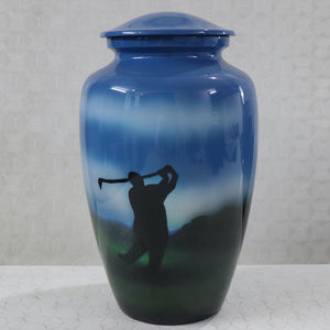 Premium Adult Cremation <b>Urn</b> with Customised Printing Made of High Quality Metal Keepsake <b>Urn</b> by HHO From India - Product Image 6