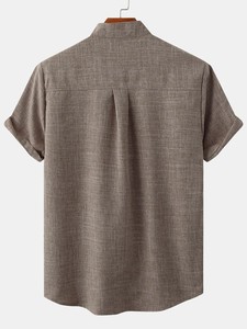 เสื้อเชิ้ตลายตารางแขนยาวสำหรับผู้ชายเสื้อเชิ้ตลายตารางแขนยาวมีกระเป๋าหน้าอกสำหรับผู้ชาย - Product Image 5