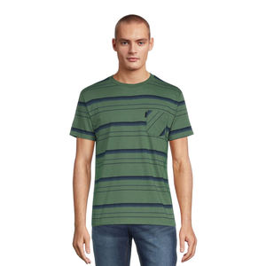 Camiseta de secado rápido para hombre, camisa 60% de algodón y 40% de poliéster, mezclado, cómoda, de cuello redondo - Product Image 1