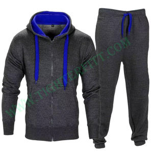 Chándal polar con cremallera y logotipo personalizado de alta calidad, conjunto de Sudadera con capucha deportiva informal transpirable de talla grande, venta al por mayor en línea impresa - Product Image 1