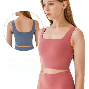 Soutien-gorge de sport sans couture soutien élevé séchage rapide respirant grande taille Yoga Gym haut XS-XL Sexy Style ciré techniques léger - Product Image 2