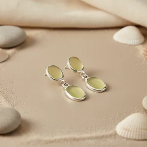 Boucles d'oreilles pendantes en argent 925 avec nacre pour femmes, produit cadeau - Product Image 3