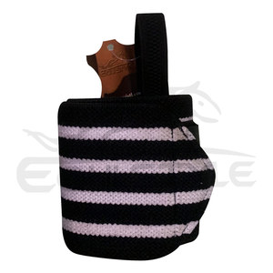 Poignets d'haltérophilie noir blanc rayé Durable Powerlifting Crossfit équipement d'entraînement fabricant de gros enveloppes de gymnastique - Product Image 3