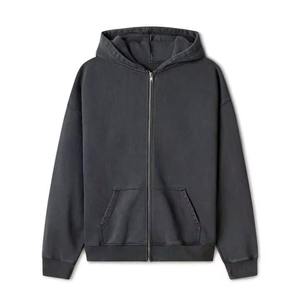 Fournisseur en gros de conception OEM, sweats à capuche pour femmes de haute qualité, en polaire d'hiver, à épaules tombantes, avec fermeture éclair, impression personnalisée - Product Image 1