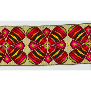 Cinta Jacquard de Poliéster Tejido de 5 cm con Diseño Floral para Correa de Bolso de Mujer - Product Image 2