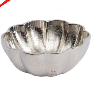 Cuenco de aluminio para servir chocolate con forma de hoja con acabado plateado brillante para Hotel Home - Product Image 3