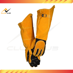 Gants de soudage en cuir de vachette fendu, antidérapants, respirants, résistants à la chaleur, protection des doigts TIG, gants de travail, protection des mains - Product Image 3