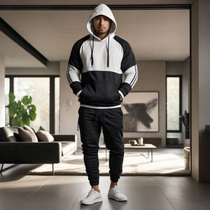 Sudadera con capucha de alta calidad, pantalones de chándal, ropa deportiva para hombre, chándal para correr, chándal de lana de algodón transpirable para hombre - Product Image 2