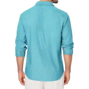 Vêtements décontractés Chemise à boutons pour hommes Top tendance Anti-rides Vente à chaud Qualité supérieure Bon marché Chemise boutonnée sur mesure - Product Image 4