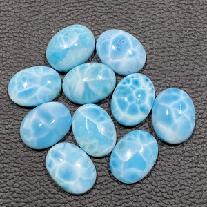Top vente pour Noël en gros pierre précieuse naturelle Larimar 3-21 MM forme ovale pierres précieuses en vrac pour la fabrication de bijoux en gros - Product Image 6