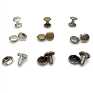 Rivets à double capuchon en laiton ou en fer de 5 à 12 mm pour chapeaux, rivets en laiton pour cuir, tissu, chaussures - Product Image 1