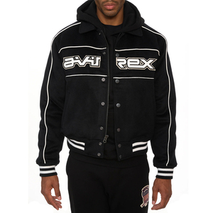 Chaqueta OEM Letterman Varsity de mezcla de lana de alta calidad con mangas de cuero, perfecta para ropa de equipo o moda - Product Image 3