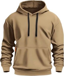 Pull en molleton épais pour homme, coupe classique, 100% coton, respirant, séchage rapide, tenue streetwear chaude pour l'hiver, logo personnalisé - Product Image 3