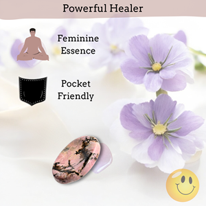 Vente en gros de pierre d'inquiétude en rhodonite pierre précieuse ovale de pouce en cristal thérapie par le cristal naturel Reiki Massage pierre d'inquiétude pour chakra - Product Image 5
