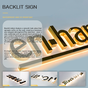 Fabrika toptan özel Led ışıklı işaret şirket logosu 3D Metal LED harfler işareti reklam için Led tabela - Product Image 2