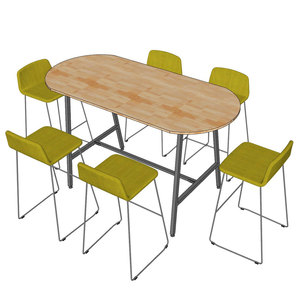 Minister Standing Conference <b>Table</b> 180x80x105cm Minimalist Office Furniture A-<b>Shaped</b> Legs Slean HBSL036 System Made Rubber Wood - Product Image 2