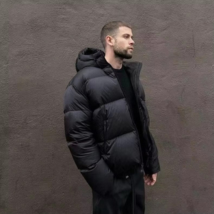 Vêtements d'extérieur surdimensionnés d'hiver chauds et personnalisés pour hommes, veste en duvet à bulles pour hommes, vente en gros - Product Image 5