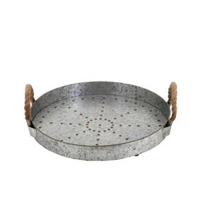 Plateau rond en métal gris de haute qualité, pour maison, hôtel, Restaurant, Bar, ustensiles de cuisine, décoration de table, fabriqué en inde, vente en gros, 2023 - Product Image 1