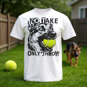 Camiseta para Mamá de Pastor Alemán, Diseño Promocional con la Frase: No Lleves a Casa, Solo Lanza la Pelota de Tenis - Product Image 3